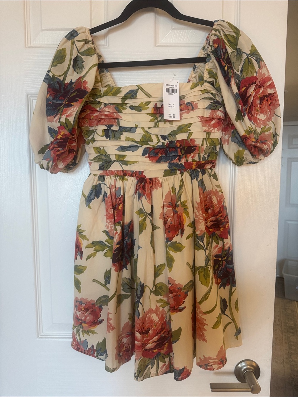 Abercrombie Floral Puff-Sleeve Floral Dress
